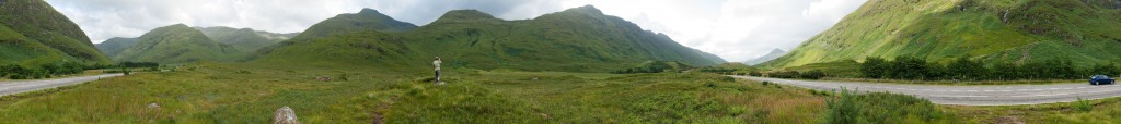 Panoramabillede taget på vejen fra Fort William til Glasgow